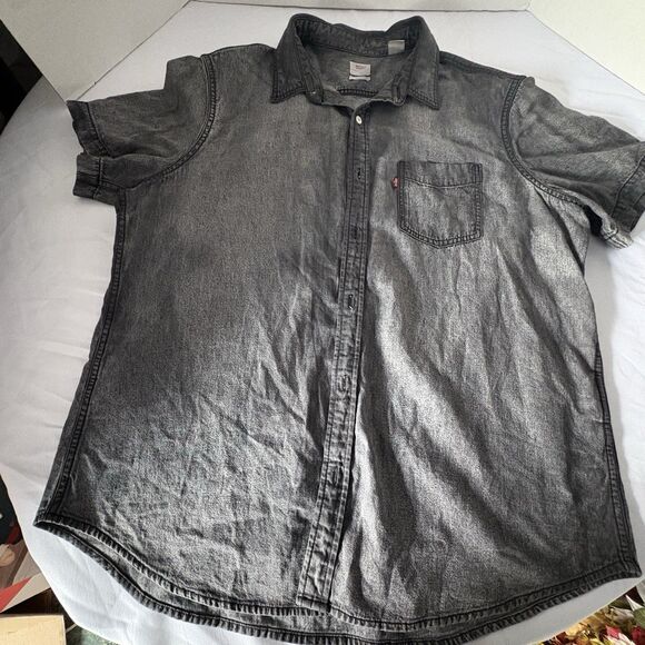Levi’s Standard Shirt Mens XL Charcoal, Gray Denim-Look Core Workwear. - Picture 1 of 10